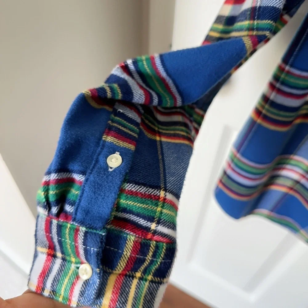 Ralph Lauren Blue and Red Casual Button Down Shirt